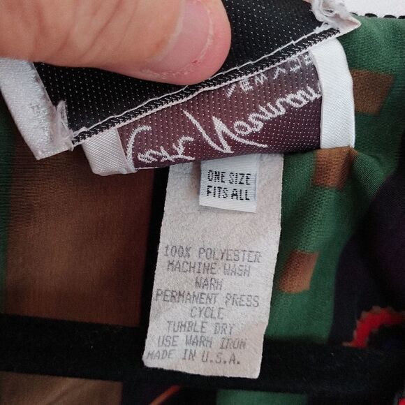 Ruth Norman Saks Fifth Ave vintage 80s caftan red/green Christmas colors - Picture 5 of 5